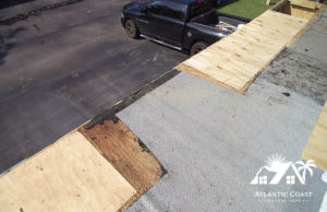 flat roof new wood replacement