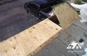 new wood replacement flat roof